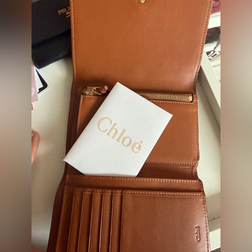 Chloe Brown Leather Wallet - Picture 3 of 6